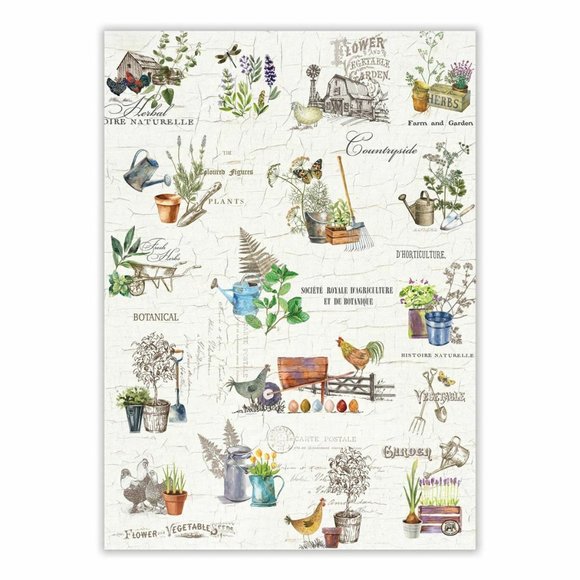 Michel Design Works Kitchen Tea Towel Country Life - Picture 1 of 2